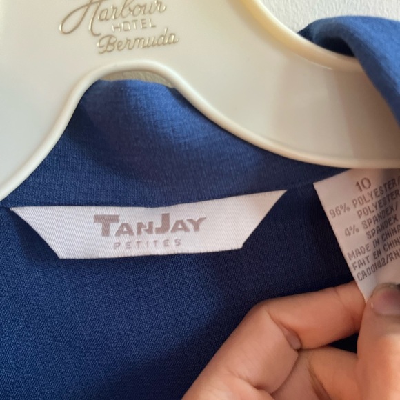 TanJay Blue Button-down Blouse size 10 - Picture 4 of 7